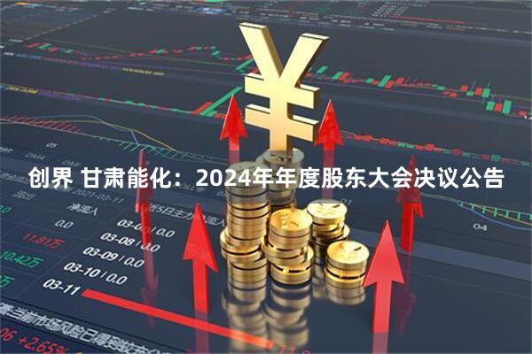 创界 甘肃能化：2024年年度股东大会决议公告