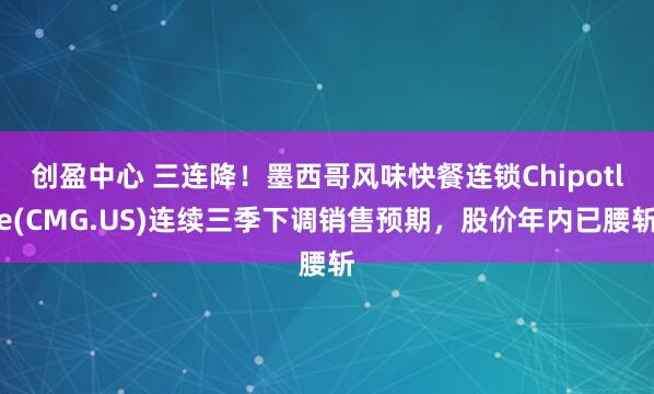 创盈中心 三连降！墨西哥风味快餐连锁Chipotle(CMG.US)连续三季下调销售预期，股价年内已腰斩